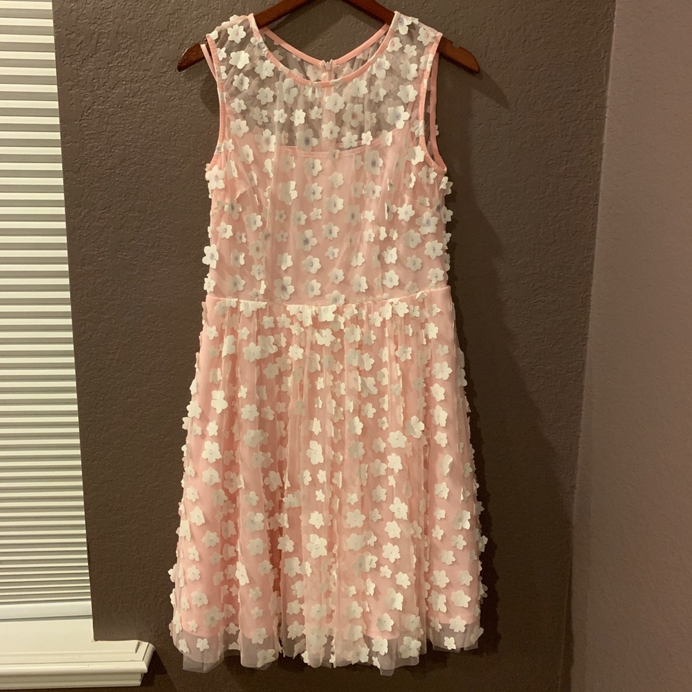 ModCloth Baby Pink Dress with White Flowers